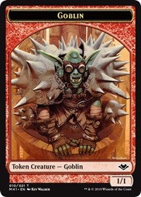 Goblin (010) // Serra the Benevolent Emblem (020) Double-Sided Token [Modern Horizons Tokens] | Magic Magpie