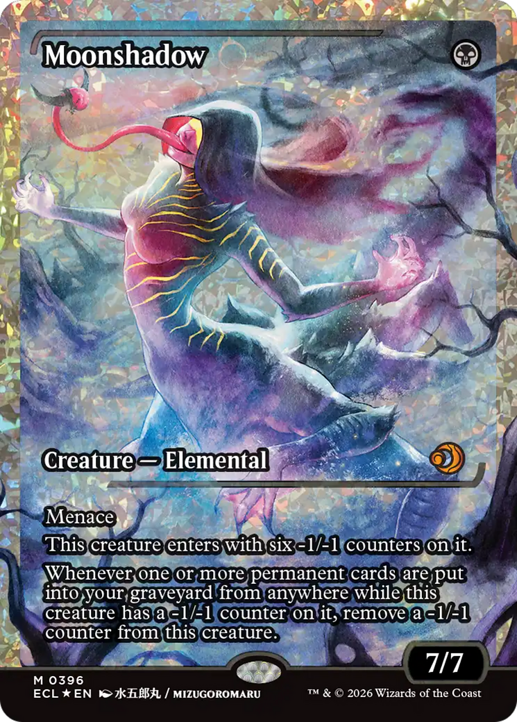 Moonshadow (0396) (Showcase) (Fracture Foil) [Lorwyn Eclipsed] | Magic Magpie
