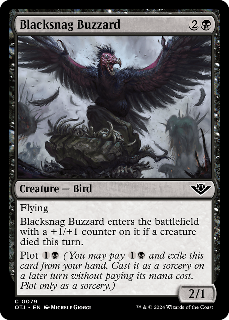 Blacksnag Buzzard [Outlaws of Thunder Junction] | Magic Magpie