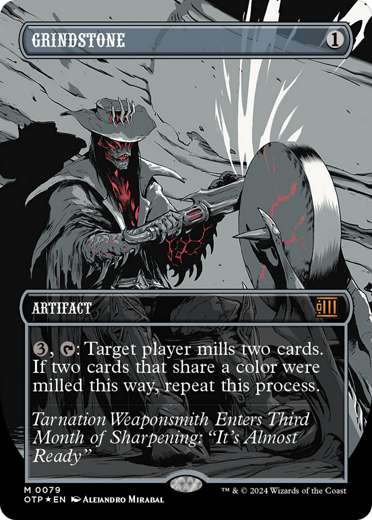 Grindstone (Textured Foil) [Outlaws of Thunder Junction: Breaking News] | Magic Magpie