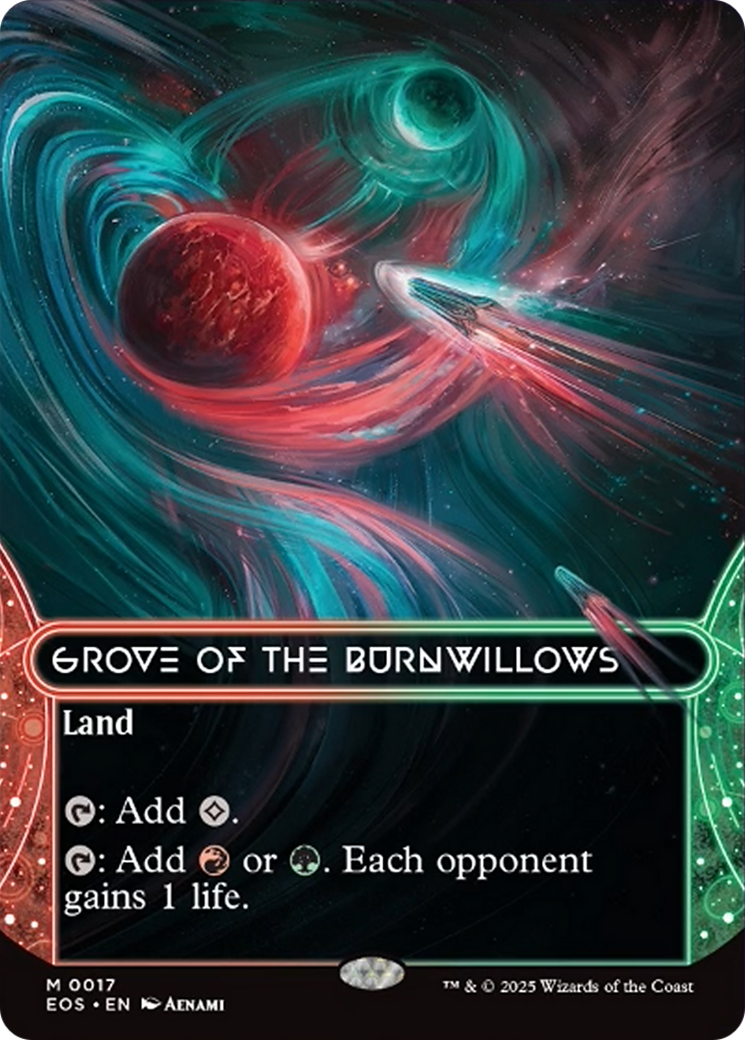Grove of the Burnwillows (0017) (Borderless) [Edge of Eternities: Stellar Sights] | Magic Magpie
