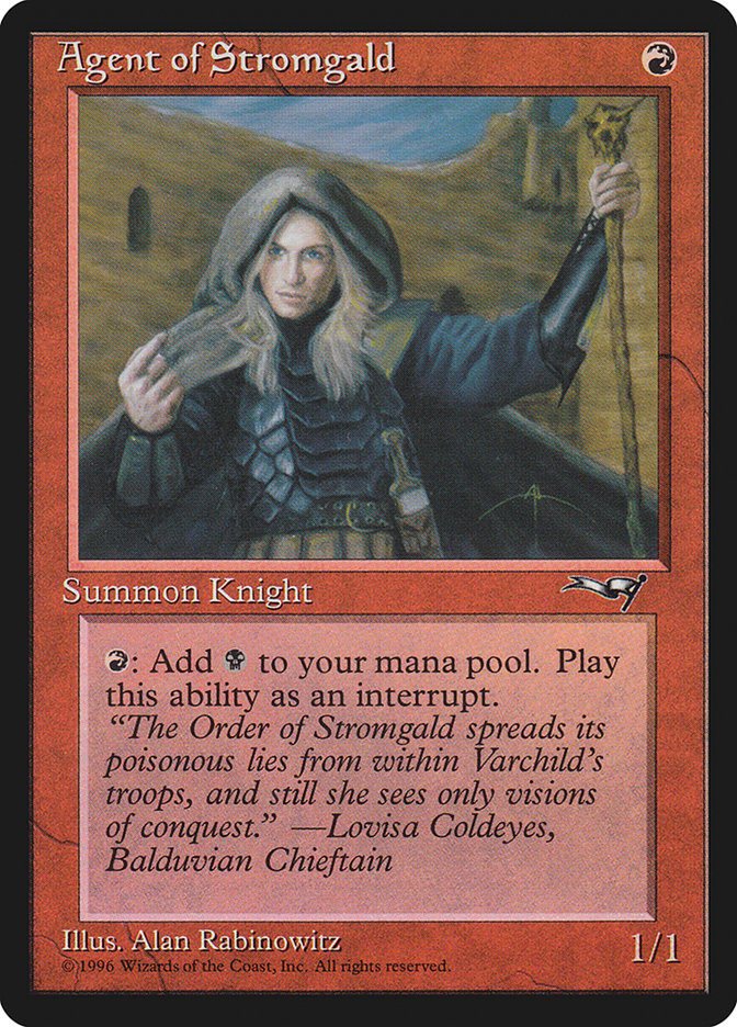 Agent of Stromgald (Holding Staff) [Alliances] | Magic Magpie