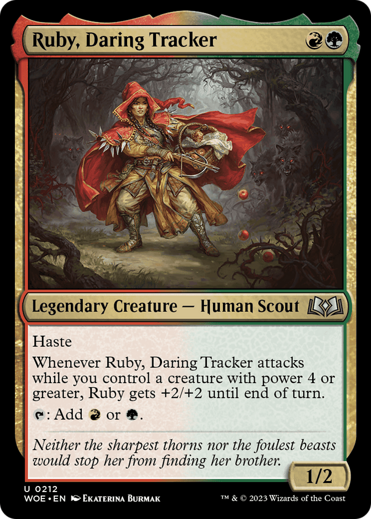 Ruby, Daring Tracker [Wilds of Eldraine] | Magic Magpie