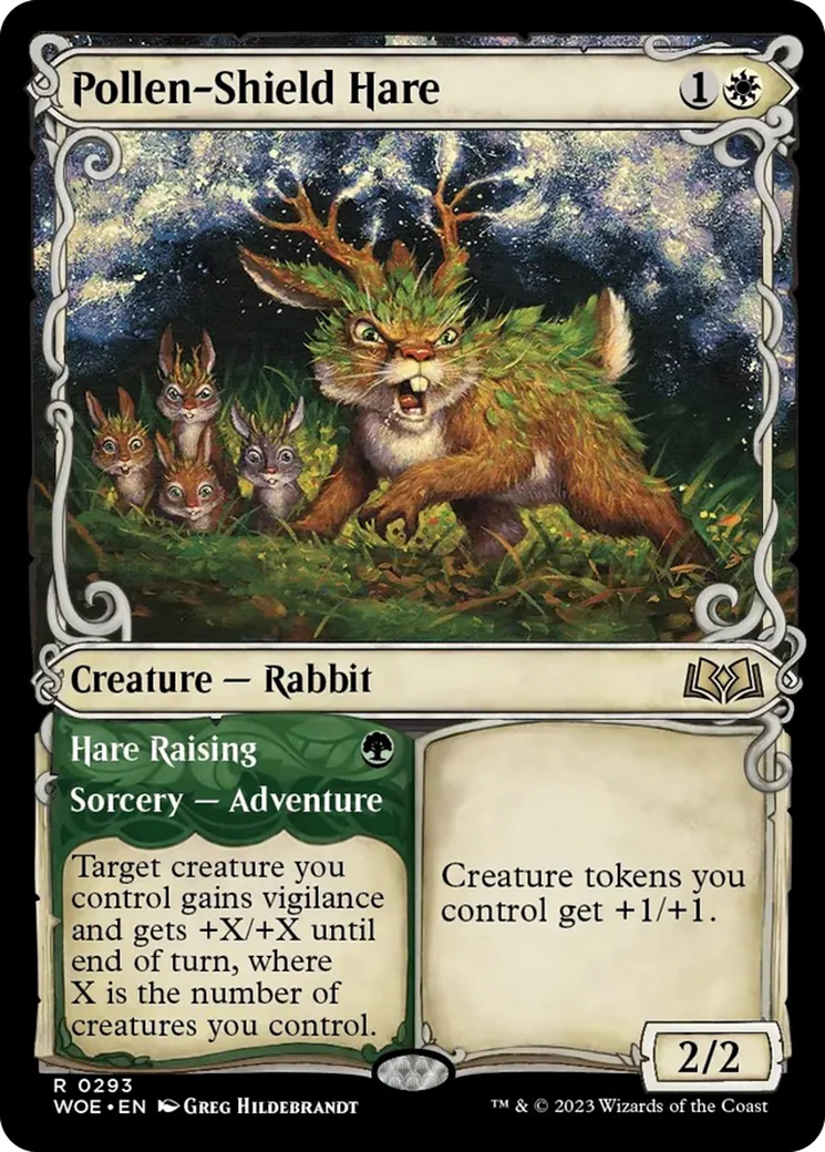 Pollen-Shield Hare // Hare Raising (Showcase) [Wilds of Eldraine] | Magic Magpie