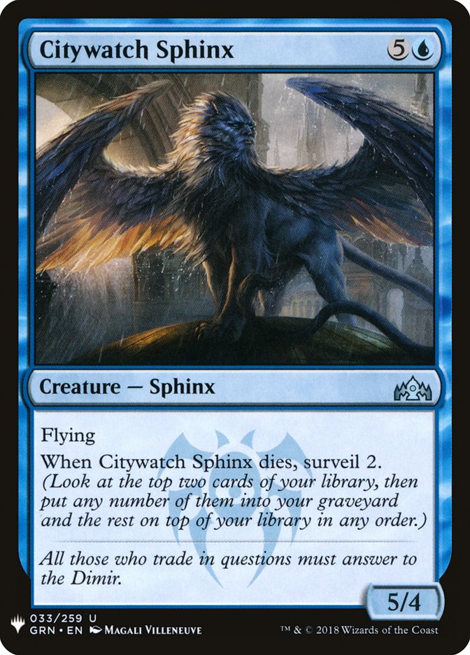 Citywatch Sphinx [Mystery Booster] | Magic Magpie