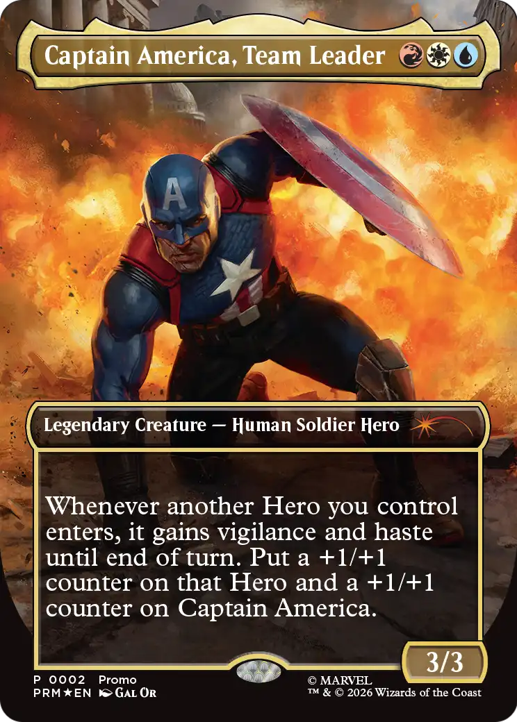 Captain America, Team Leader (Borderless) [Marvel Super Heroes Promos] | Magic Magpie