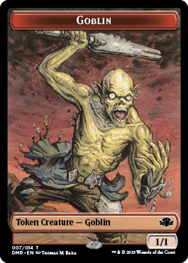 Goblin // Construct Double-Sided Token [Dominaria Remastered Tokens] | Magic Magpie