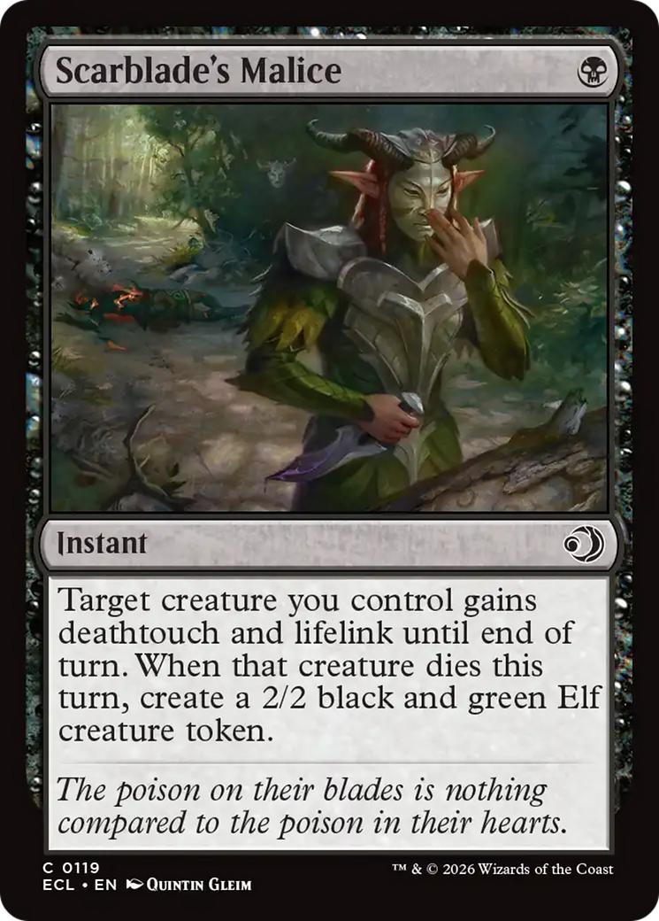 Scarblade's Malice [Lorwyn Eclipsed] | Magic Magpie