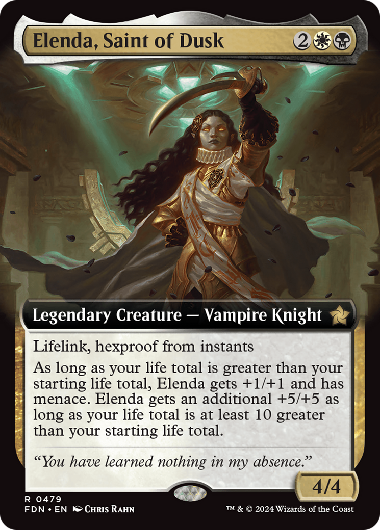 Elenda, Saint of Dusk (Extended Art) [Foundations] | Magic Magpie