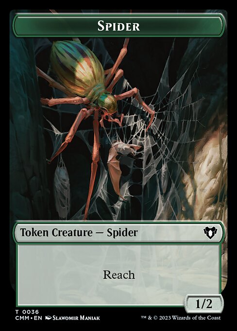 Treasure // Spider Double-Sided Token [Commander Masters Tokens] | Magic Magpie