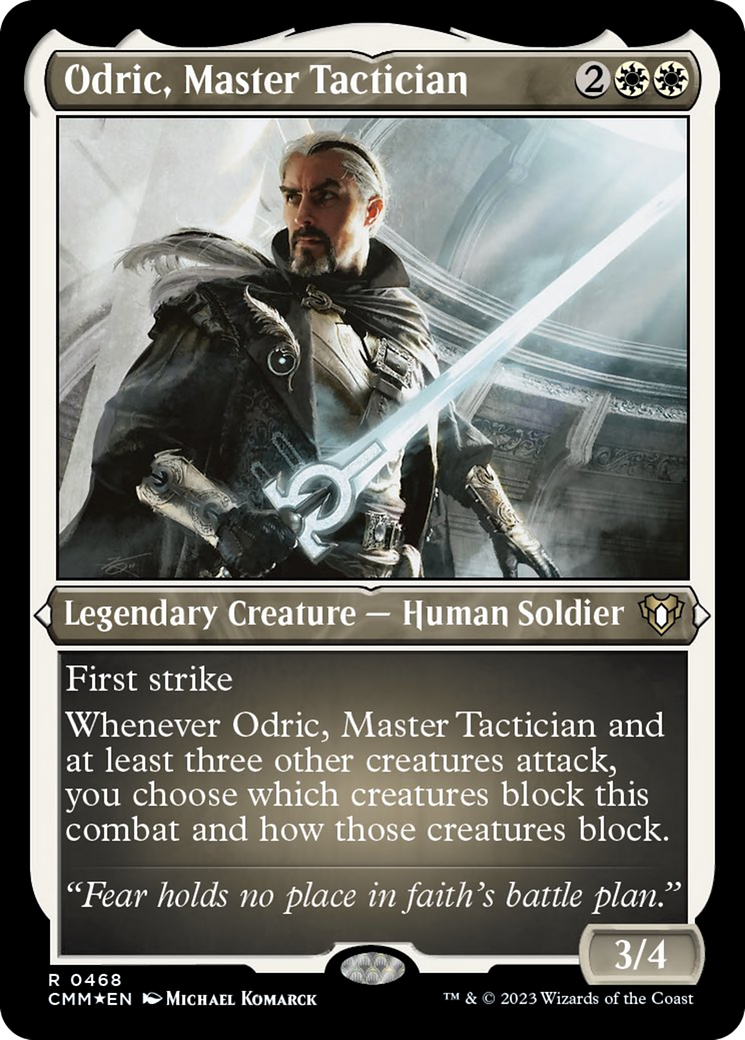 Odric, Master Tactician (Foil Etched) [Commander Masters] | Magic Magpie