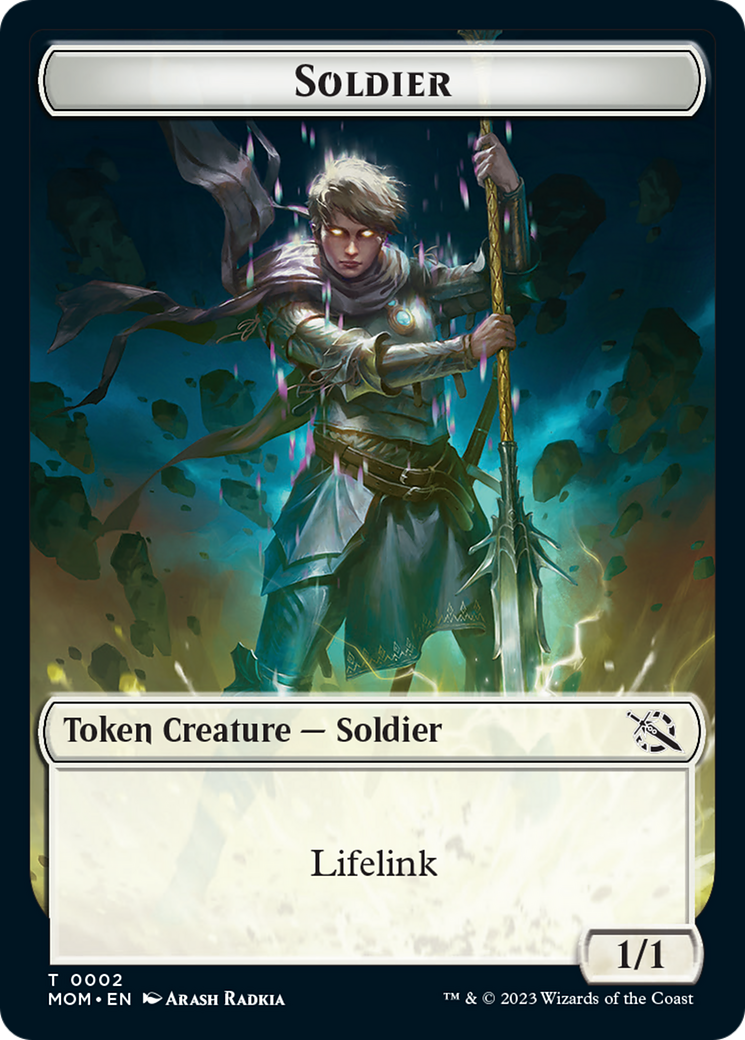 Soldier // Teferi Akosa of Zhalfir Emblem Double-Sided Token [March of the Machine Tokens] | Magic Magpie