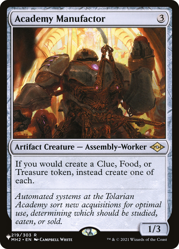 Academy Manufactor [The List] | Magic Magpie