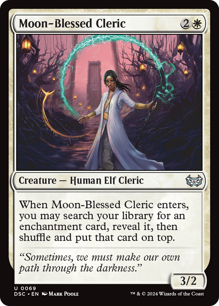 Moon-Blessed Cleric [Duskmourn: House of Horror Commander] | Magic Magpie