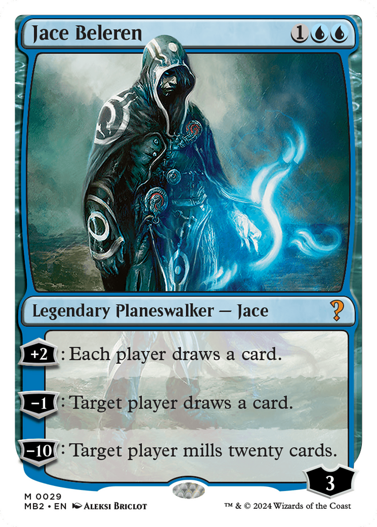 Jace Beleren (White Border) [Mystery Booster 2] | Magic Magpie