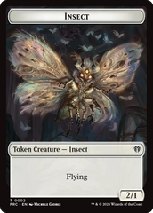 Warrior // Insect Double-Sided Token [Reality Fracture Commander Tokens] | Magic Magpie