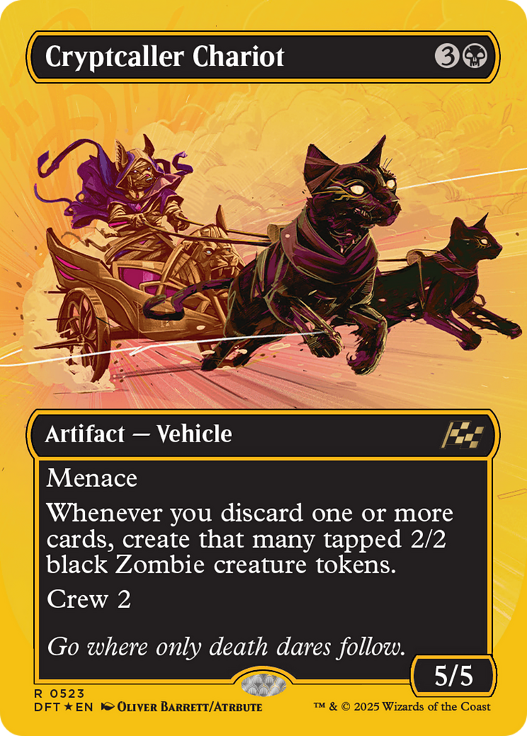 Cryptcaller Chariot (Borderless) (First-Place Foil) [Aetherdrift] | Magic Magpie