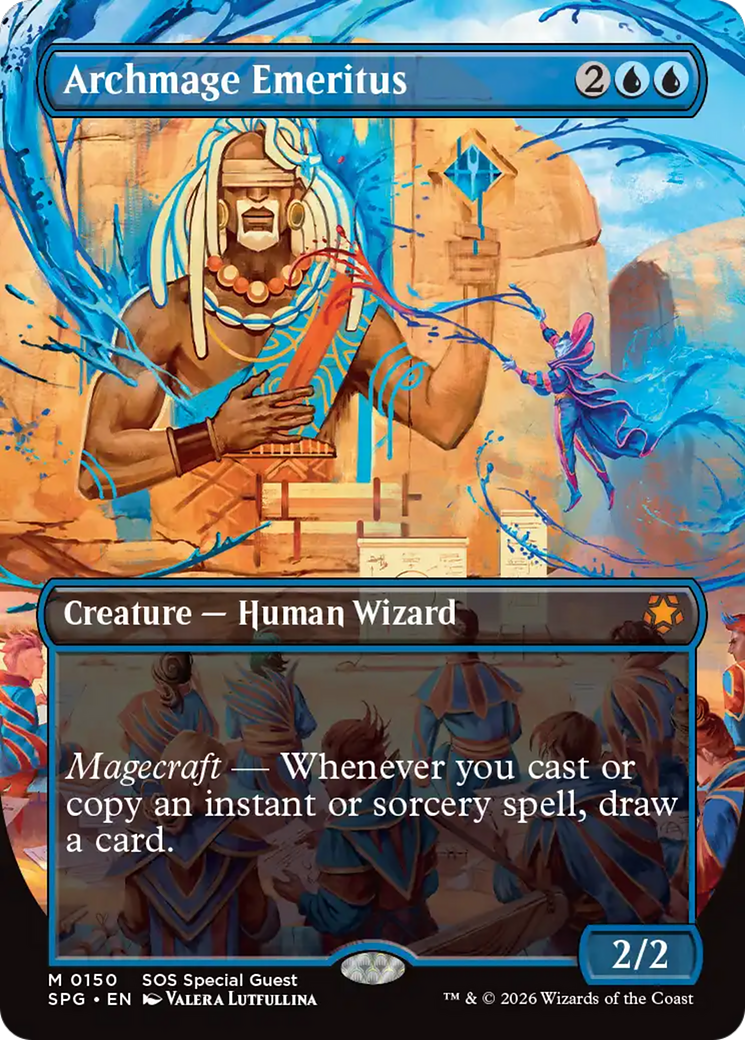 Archmage Emeritus (Borderless) [Secrets of Strixhaven Special Guests] | Magic Magpie