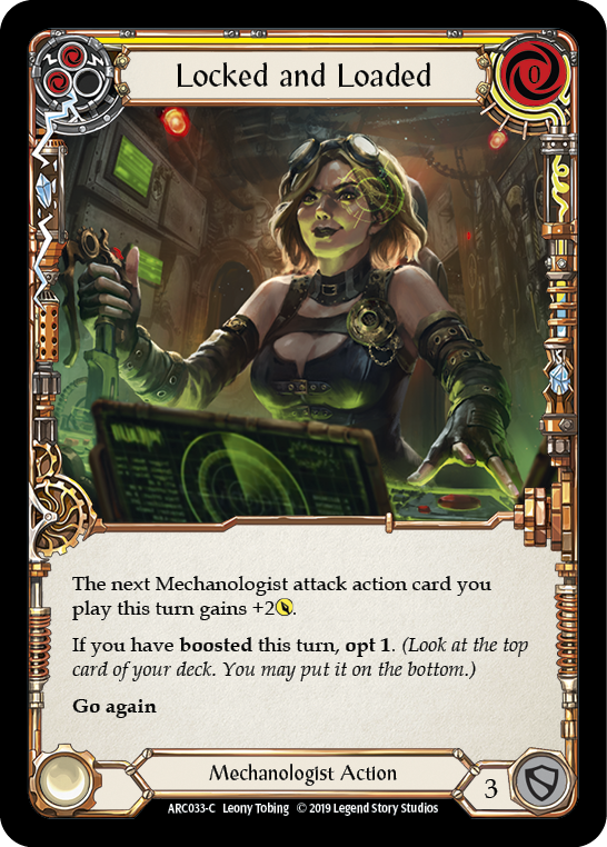 Locked and Loaded (Yellow) [ARC033-C] (Arcane Rising)  1st Edition Normal | Magic Magpie