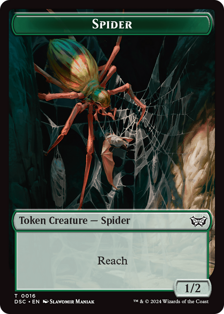 Treefolk // Spider Double-Sided Token [Duskmourn: House of Horror Commander Tokens] | Magic Magpie