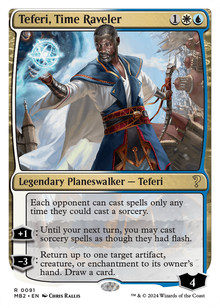 Teferi, Time Raveler (White Border) [Mystery Booster 2] | Magic Magpie