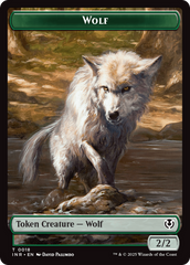 Wolf (0018) // Emblem - Arlinn, Embraces by the Moon Double-Sided Token [Innistrad Remastered Tokens] | Magic Magpie