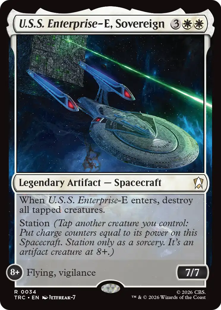 U.S.S. Enterprise-E, Sovereign (Surge Foil) [Star Trek Commander] | Magic Magpie