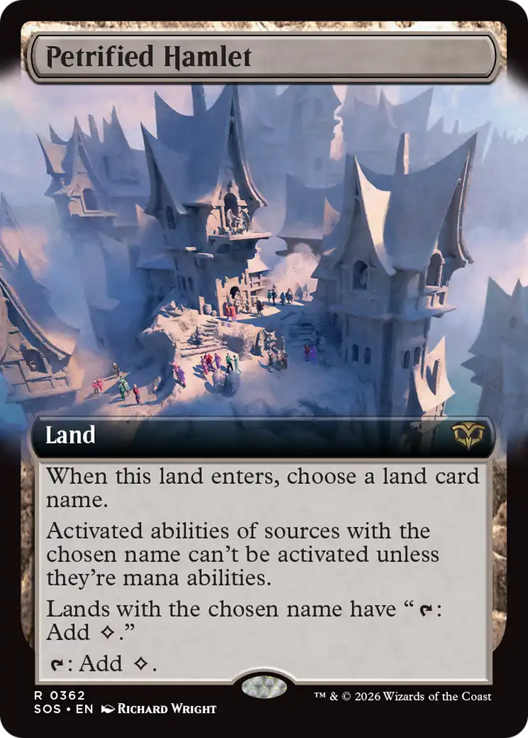 Petrified Hamlet (Extended Art) [Secrets of Strixhaven] | Magic Magpie