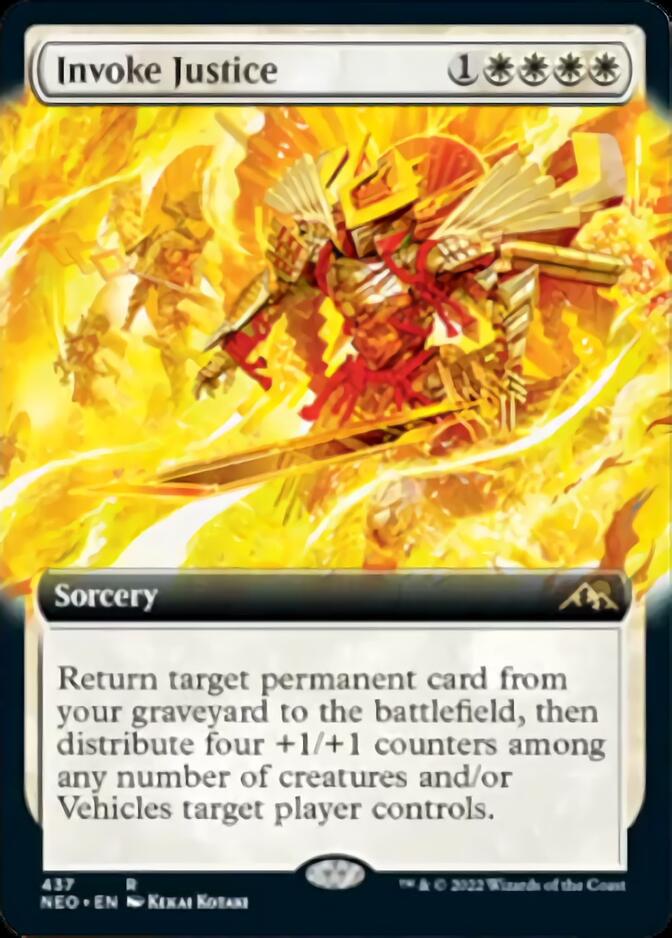 Invoke Justice (Extended Art) [Kamigawa: Neon Dynasty] | Magic Magpie