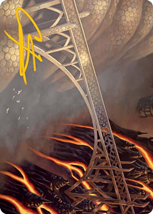 Rustvale Bridge Art Card (Gold-Stamped Signature) [Modern Horizons 2 Art Series] | Magic Magpie