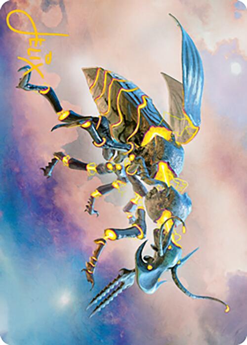 Zabaz, the Glimmerwasp Art Card (Gold-Stamped Signature) [Modern Horizons 2 Art Series] | Magic Magpie