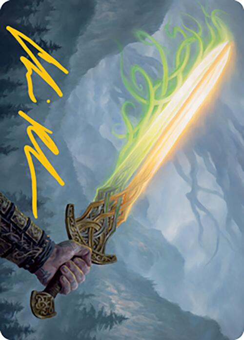 Sword of Hearth and Home Art Card (Gold-Stamped Signature) [Modern Horizons 2 Art Series] | Magic Magpie