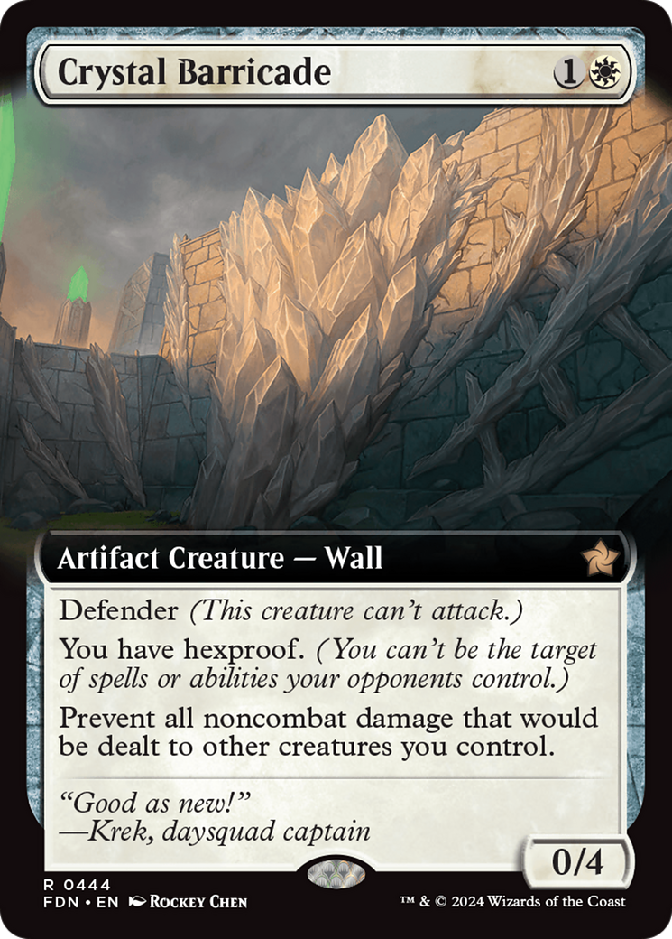 Crystal Barricade (Extended Art) [Foundations] | Magic Magpie