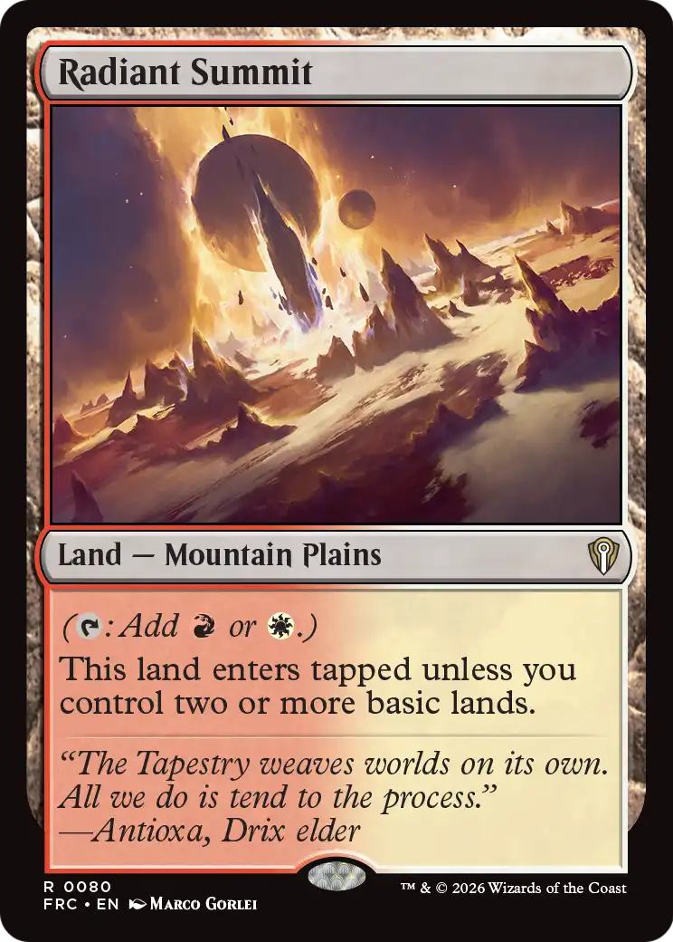 Radiant Summit [Reality Fracture Commander] | Magic Magpie