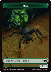 Insect (0022) // Plant Double-Sided Token [Tarkir: Dragonstorm Commander Tokens] | Magic Magpie