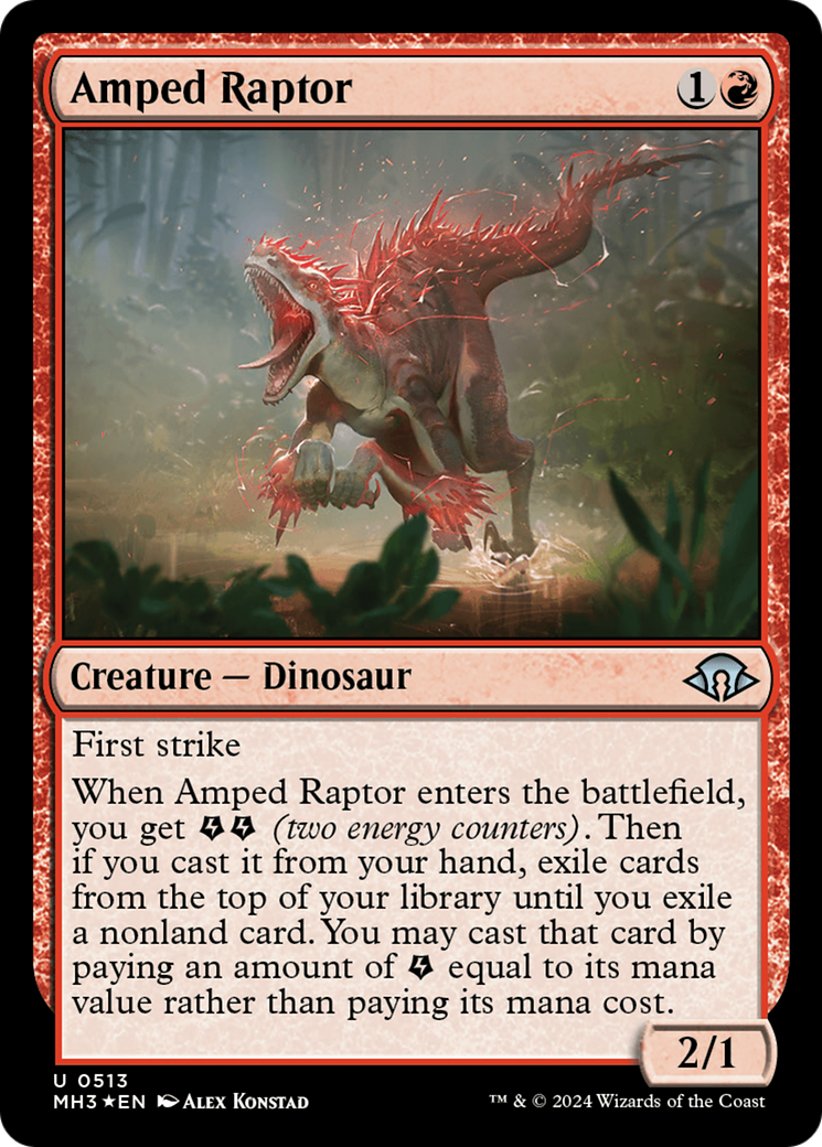 Amped Raptor (Ripple Foil) [Modern Horizons 3] | Magic Magpie