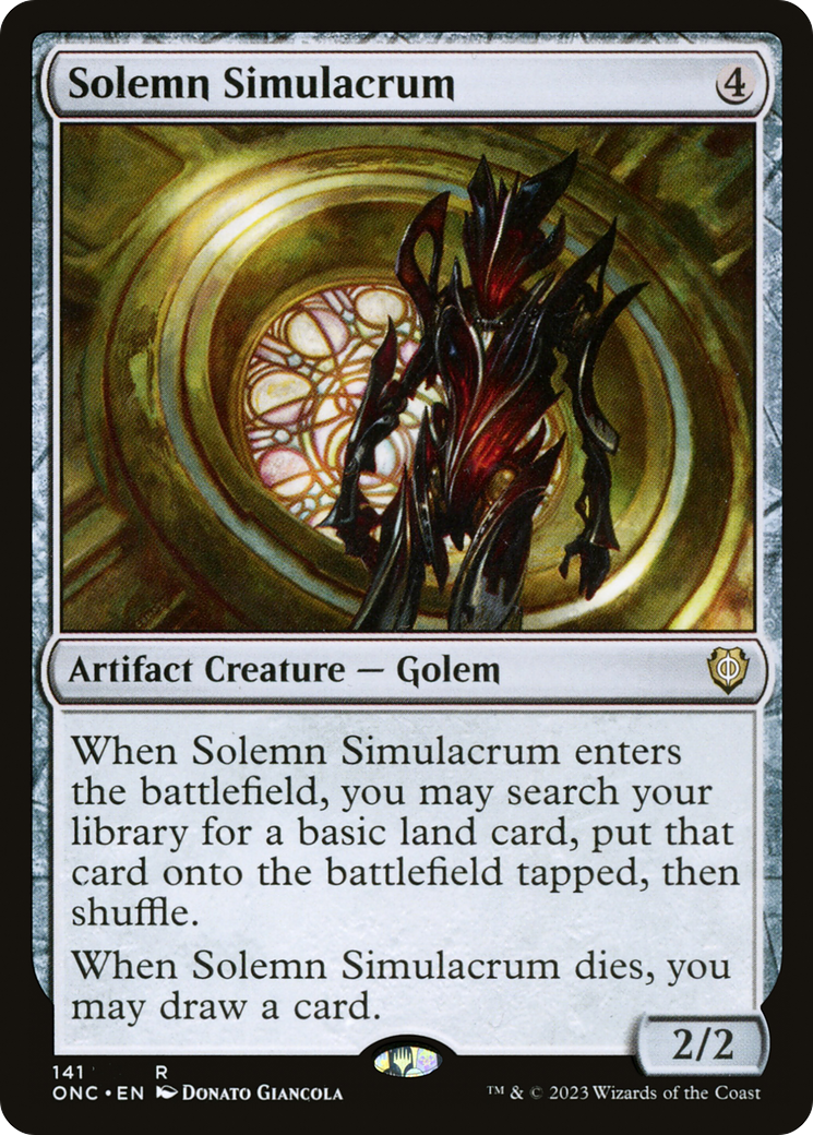 Solemn Simulacrum [Phyrexia: All Will Be One Commander] | Magic Magpie