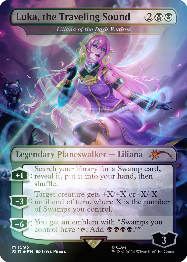 Luka, the Traveling Sound - Liliana of the Dark Realms (Rainbow Foil) [Secret Lair Drop Series] | Magic Magpie