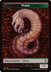 Eldrazi Spawn // Worm Double-Sided Token [Secrets of Strixhaven Commander Tokens] | Magic Magpie