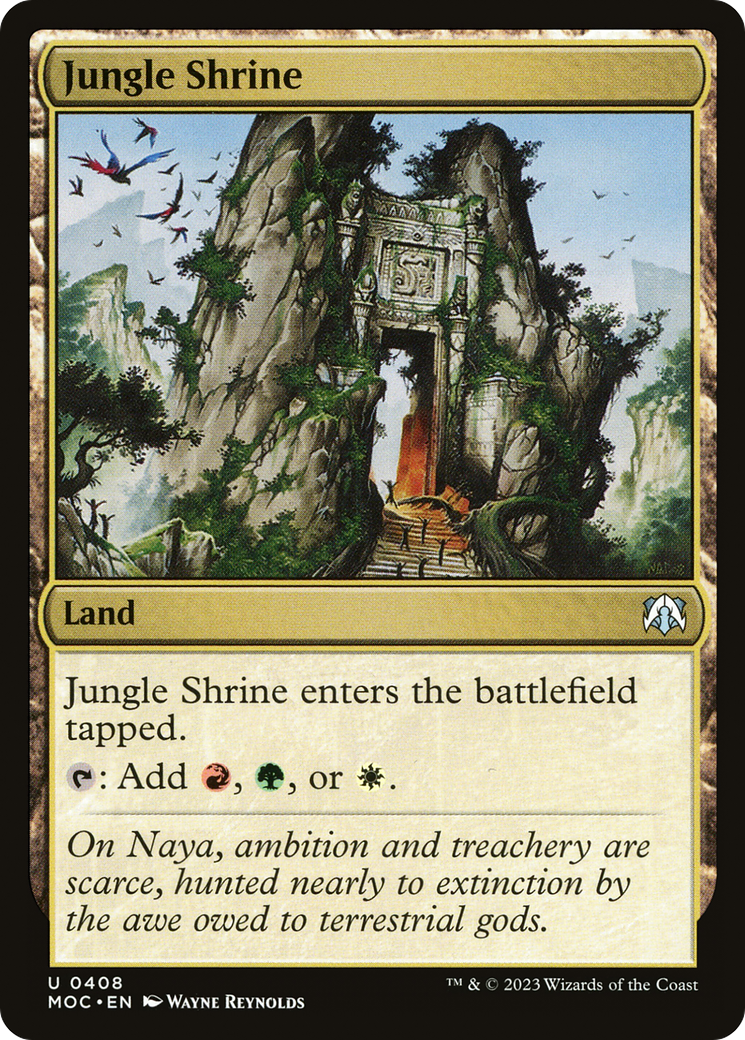 Jungle Shrine [March of the Machine Commander] | Magic Magpie