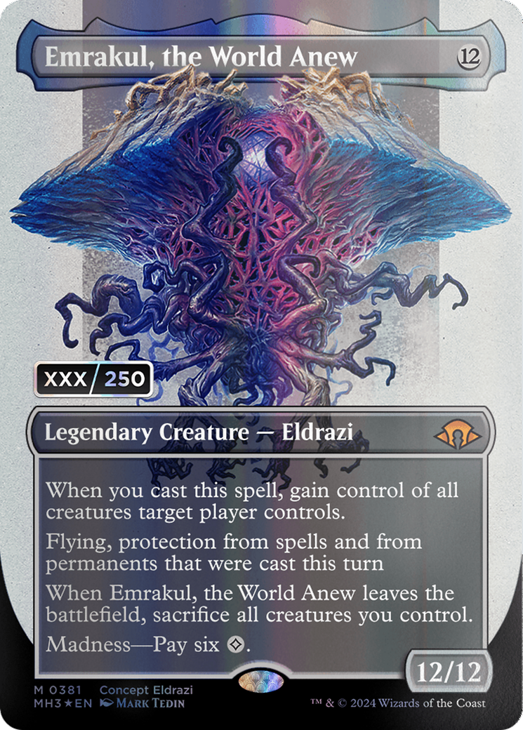 Emrakul, the World Anew (Borderless) (Serial Numbered) [Modern Horizons 3] | Magic Magpie