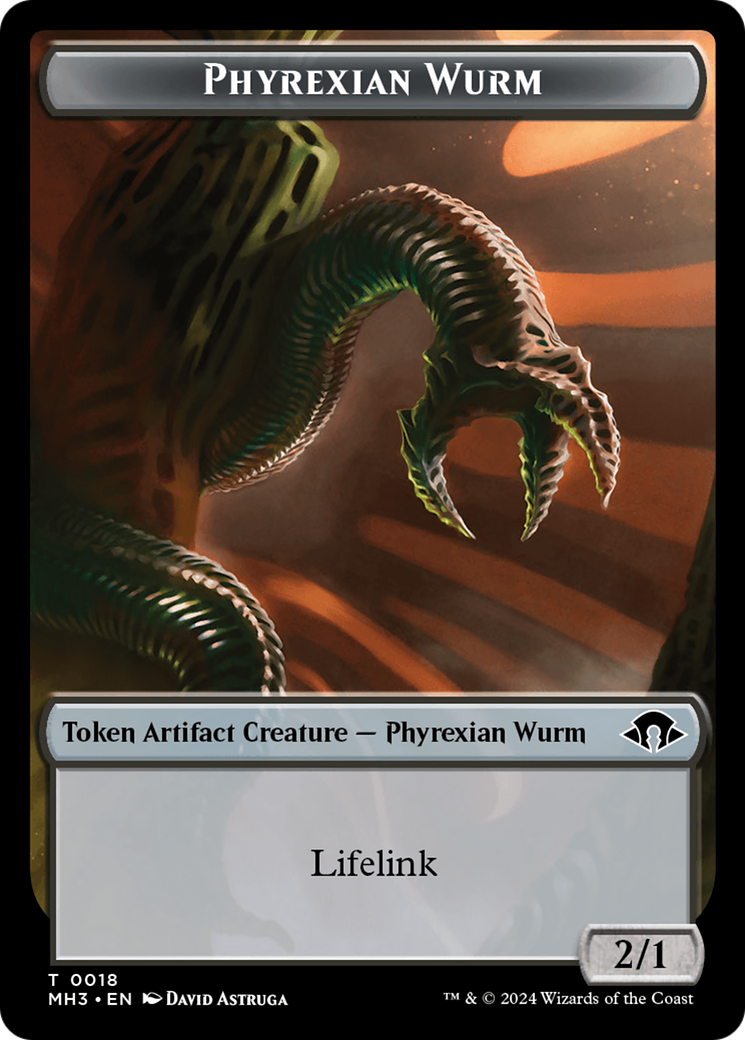 Phyrexian Wurm Token (0018) [Modern Horizons 3 Tokens] | Magic Magpie