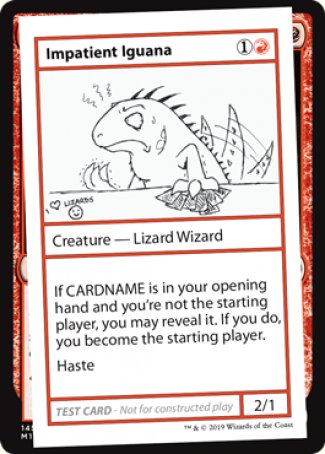 Impatient Iguana (2021 Edition) [Mystery Booster Playtest Cards] | Magic Magpie