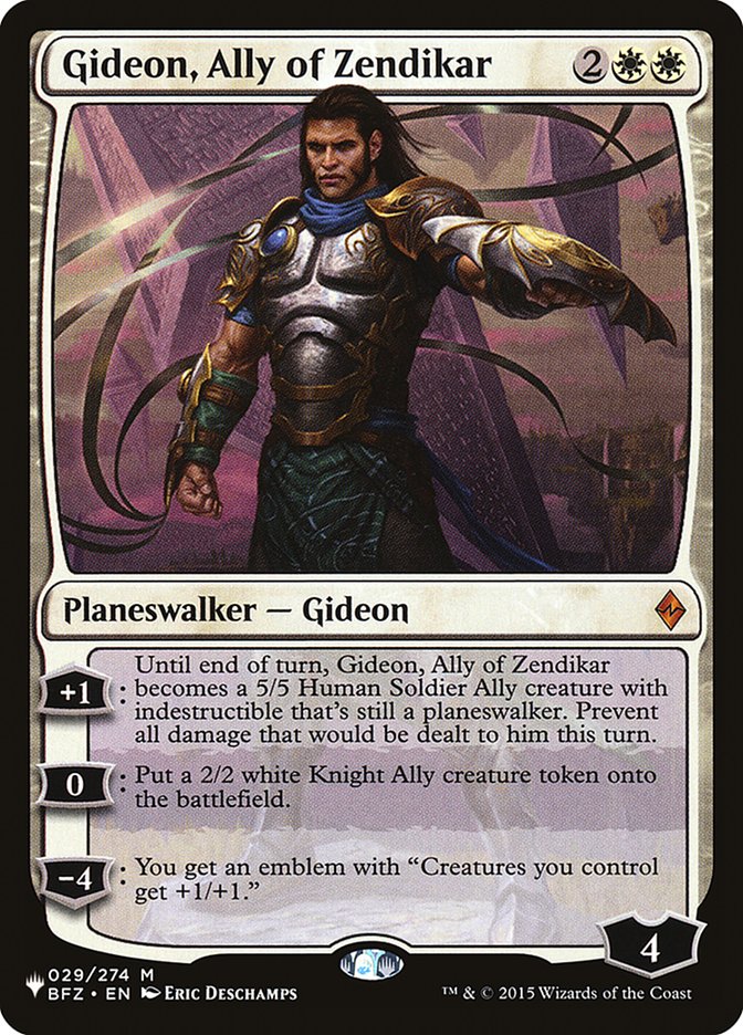 Gideon, Ally of Zendikar [The List] | Magic Magpie