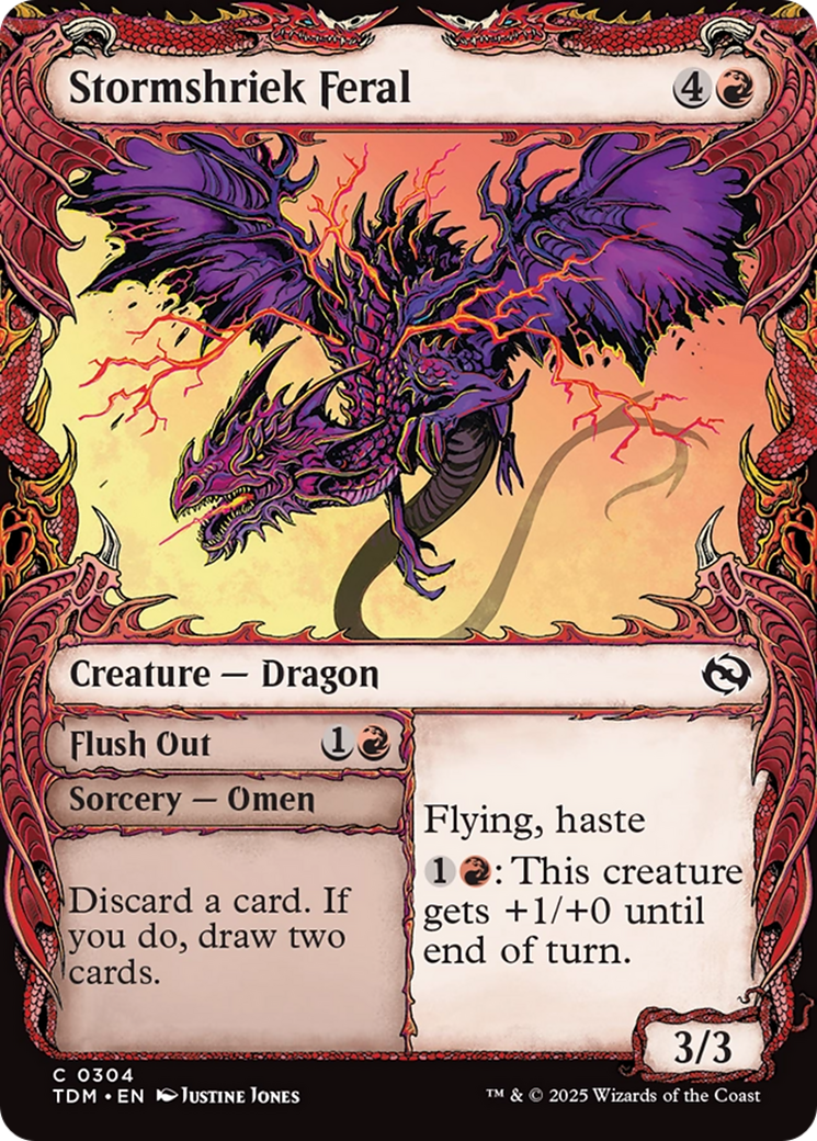 Stormshriek Feral (Showcase) [Tarkir: Dragonstorm] | Magic Magpie