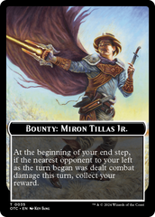 Bounty: Miron Tillas Jr. // Bounty Rules Double-Sided Token [Outlaws of Thunder Junction Commander Tokens] | Magic Magpie