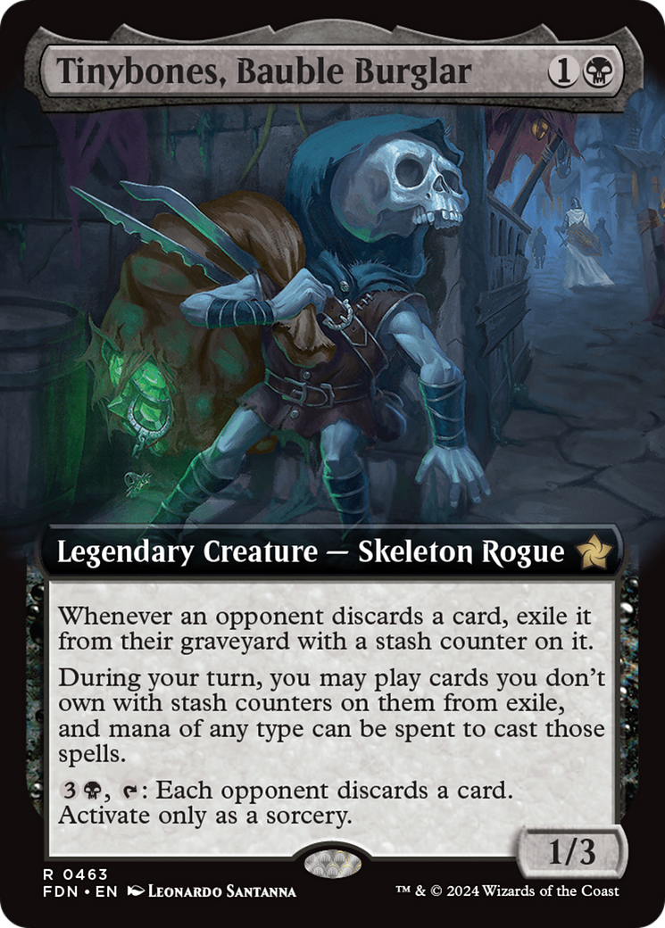 Tinybones, Bauble Burglar (Extended Art) [Foundations] | Magic Magpie