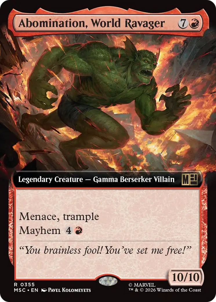Abomination, World Ravager (Extended Art) [Marvel Super Heroes Commander] | Magic Magpie