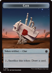 Angel (0002) // Clue Double-Sided Token [Foundations Commander Tokens] | Magic Magpie
