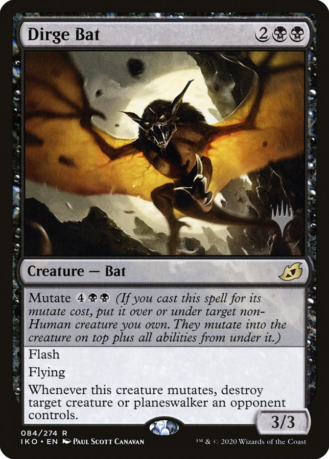 Dirge Bat (Promo Pack) [Ikoria: Lair of Behemoths Promos] | Magic Magpie